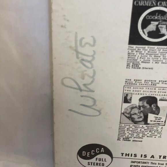 Carmen Cavallaro Hits From Hollywood (Vinyl, 1962) Decca DL 74274 VG LP Record - Picture 4 of 9